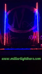 30" SINGLE ROW STACK/CHASE RGB LIGHT BAR - MILLAR LIGHT BARS - FX WHIPS, LLC