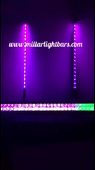 52" DOUBLE ROW STACK/CHASE RGB LIGHT BAR - MILLAR LIGHT BARS - FX WHIPS, LLC