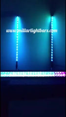 52" DOUBLE ROW STACK/CHASE RGB LIGHT BAR - MILLAR LIGHT BARS - FX WHIPS, LLC