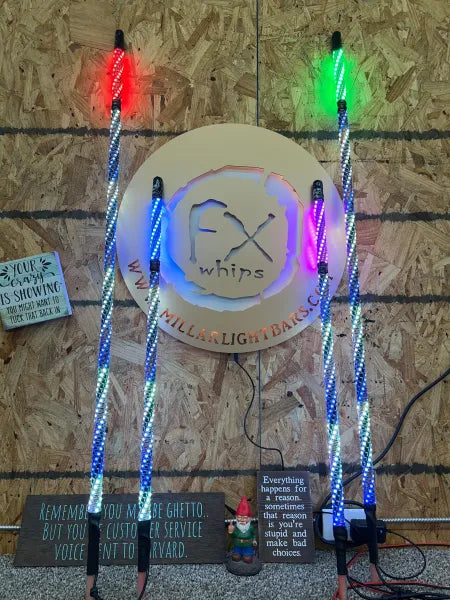 COLOR TIP ( PAIR TWISTED EXTREMES) - MILLAR LIGHT BARS - FX WHIPS, LLC