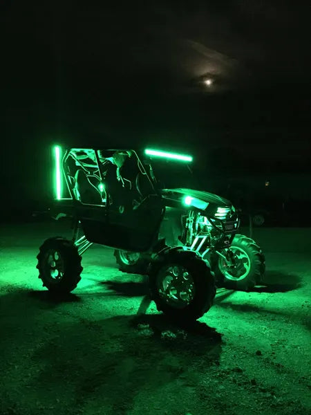 GREEN LED LIGHT WHIP - MILLAR LIGHT BARS - FX WHIPS, LLC