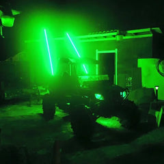 *PAIR* GREEN LED LIGHT WHIP - MILLAR LIGHT BARS - FX WHIPS, LLC