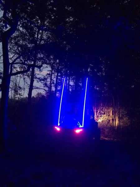*PAIR* BLUE LED LIGHT WHIP - MILLAR LIGHT BARS - FX WHIPS, LLC