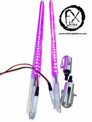 *PAIR* PINK LED LIGHT WHIP - MILLAR LIGHT BARS - FX WHIPS, LLC