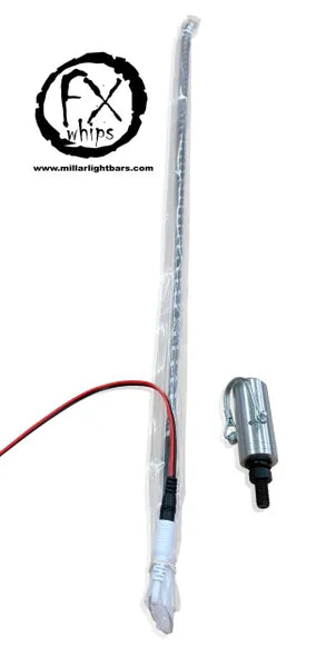 TRUE ORANGE LED LIGHT WHIP - MILLAR LIGHT BARS - FX WHIPS, LLC