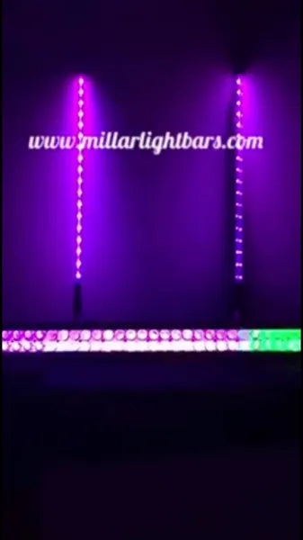 32" DOUBLE ROW STACK/CHASE RGB LIGHT BAR - MILLAR LIGHT BARS - FX WHIPS, LLC