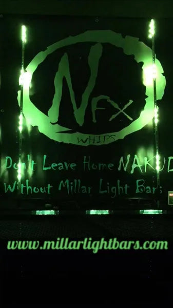 50" SINGLE ROW STACK/CHASE RGB LIGHT BAR - MILLAR LIGHT BARS - FX WHIPS, LLC