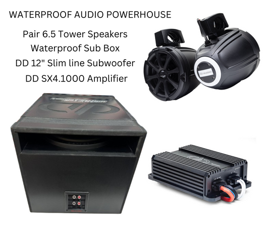 Audio Package  Sub Box - Amp - Tower speakers